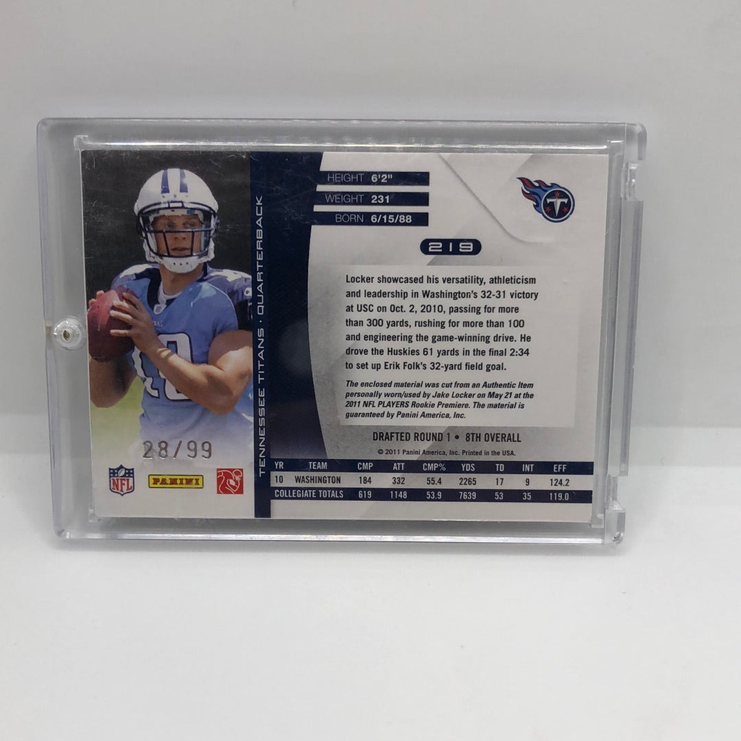 Jake Locker 2011 Absolute RPM Jsy /99