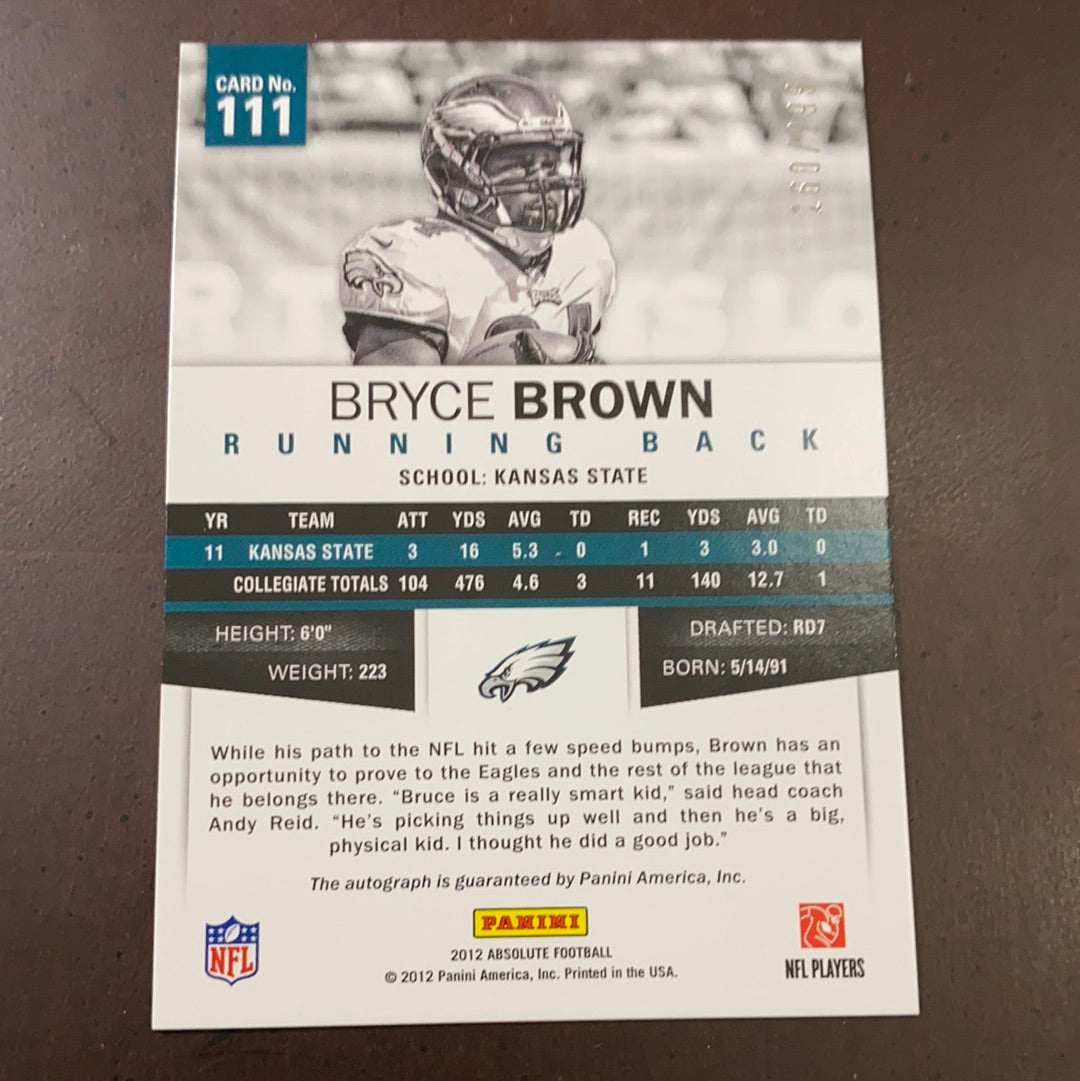 Bryce Brown 2013 Absolute Memorbilia Autograph