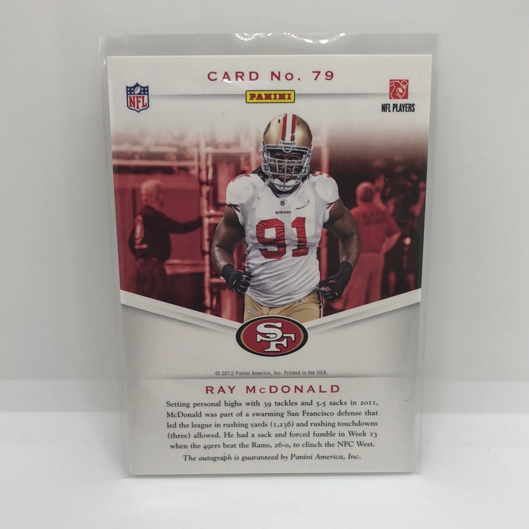 Ray McDonald 2012 Panini Auto