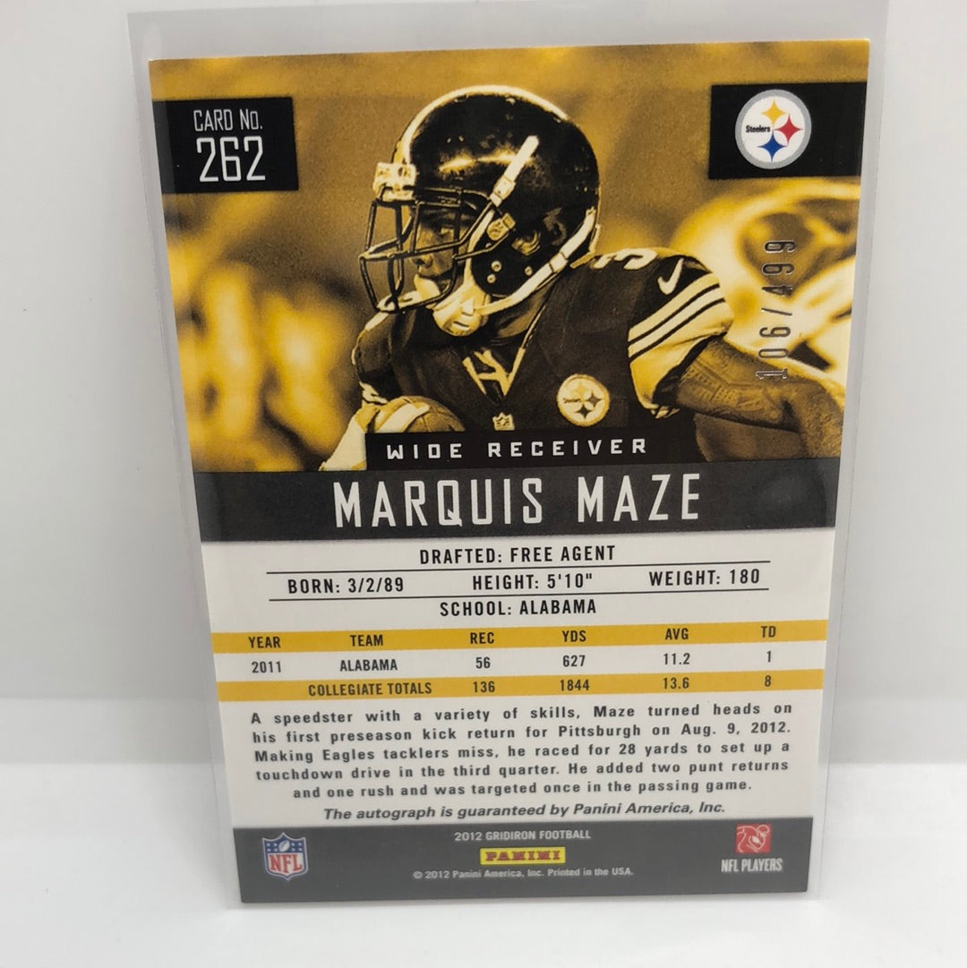Marquis Maze 2012 Gridiron Rc Auto /499