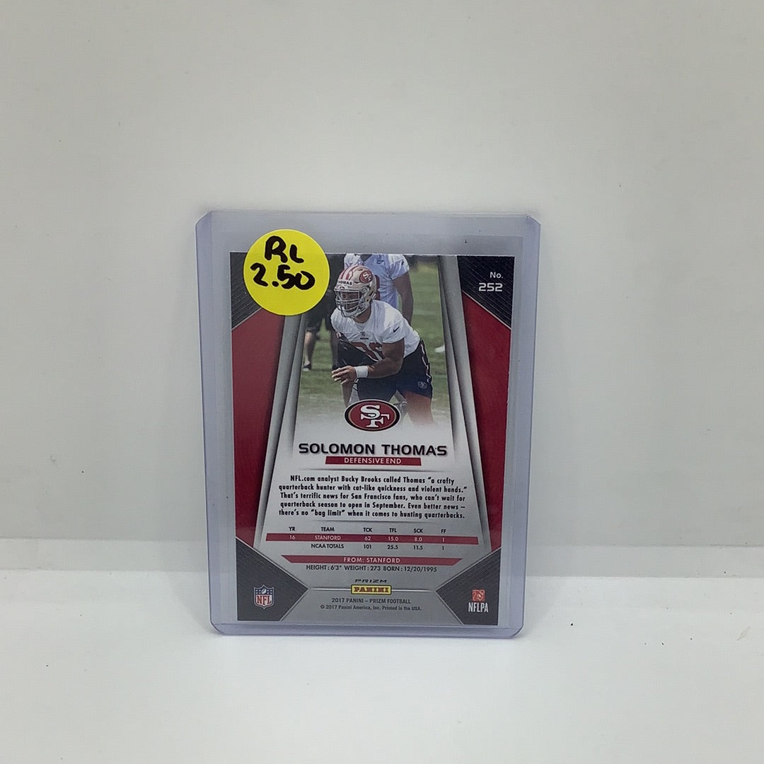 2017 Prizm Solomon Thomas RC Silver