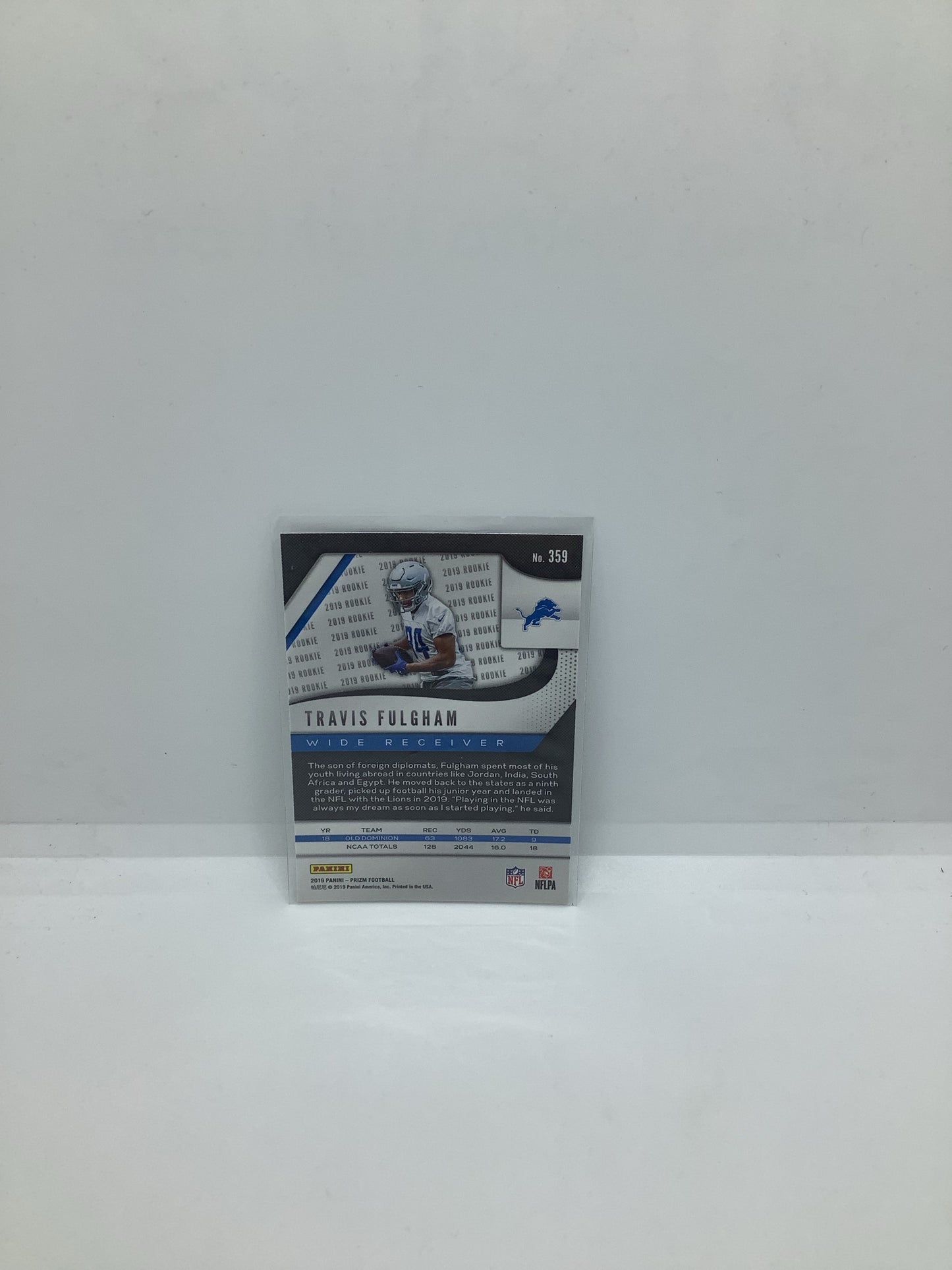 2019 Prizm Travis Fulgham RC Blue