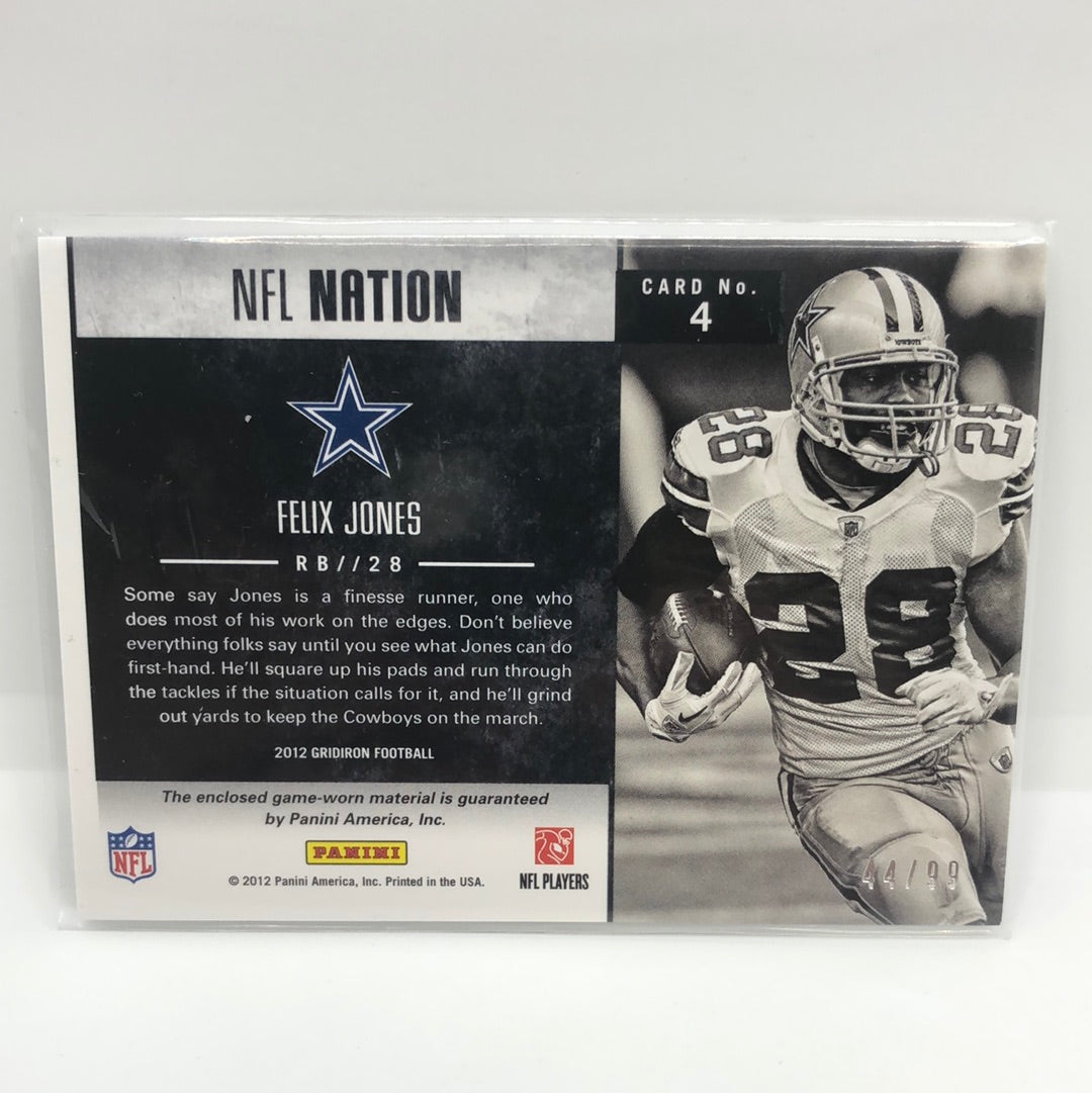 Felix Jones 2012 Gridiron Jsy /99