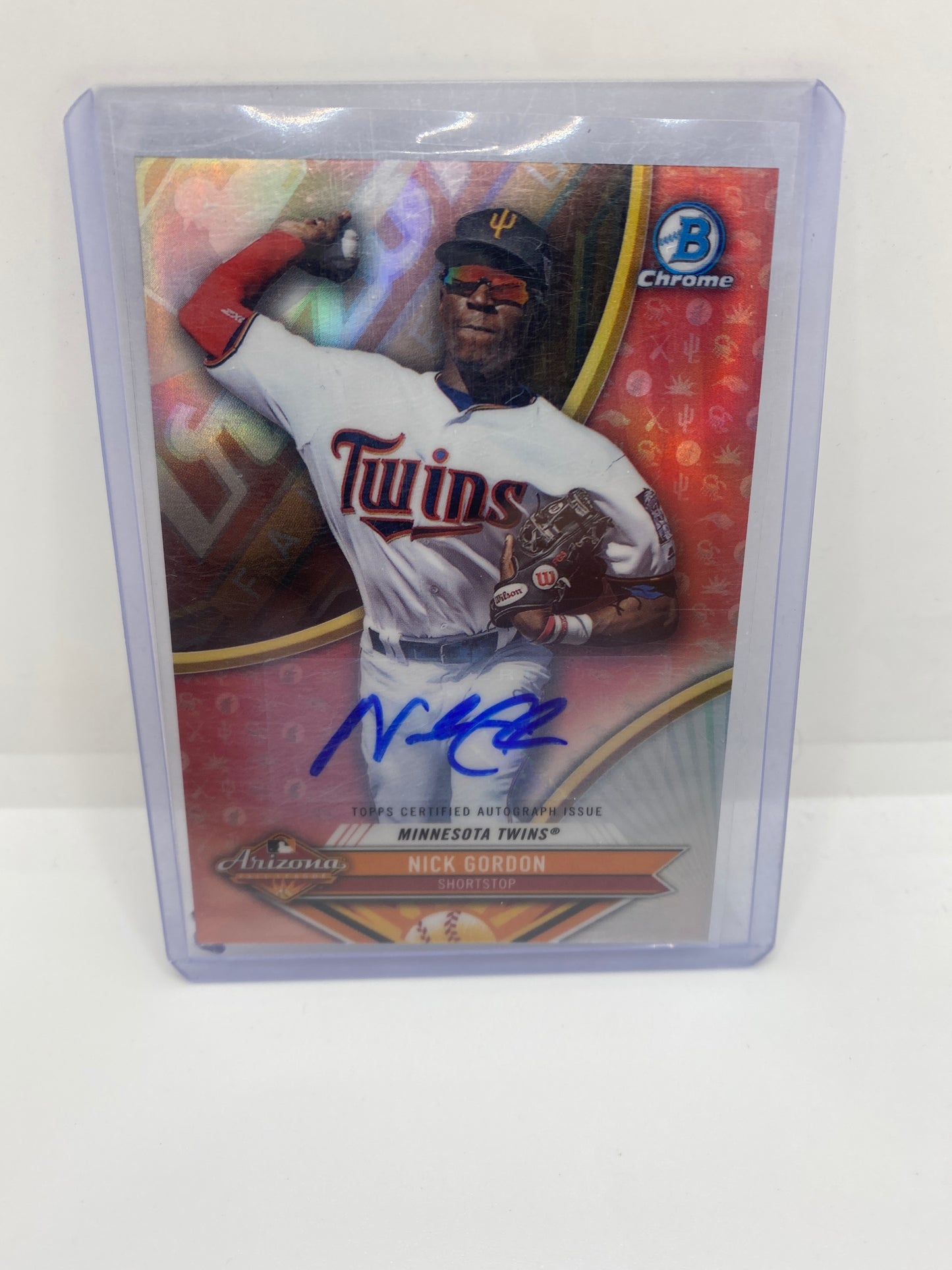 2017 Bowman Chrome Nick Gordon Arizona Fall League Auto #/150 Twins