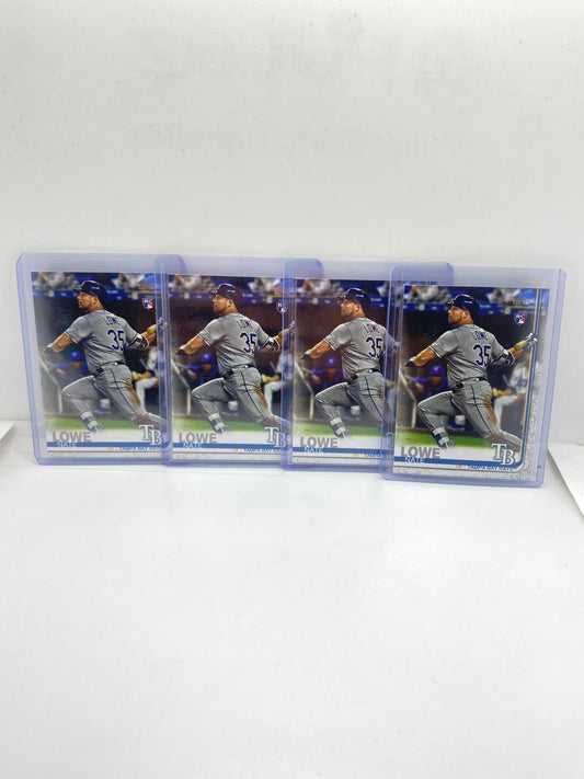 2019 Topps Brandon Lowe RC #114 lot of 4