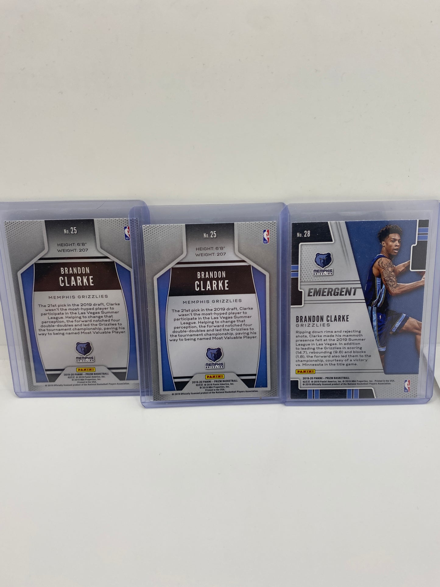 2019-20 Prizm Emergent brandon clarke lot of 3