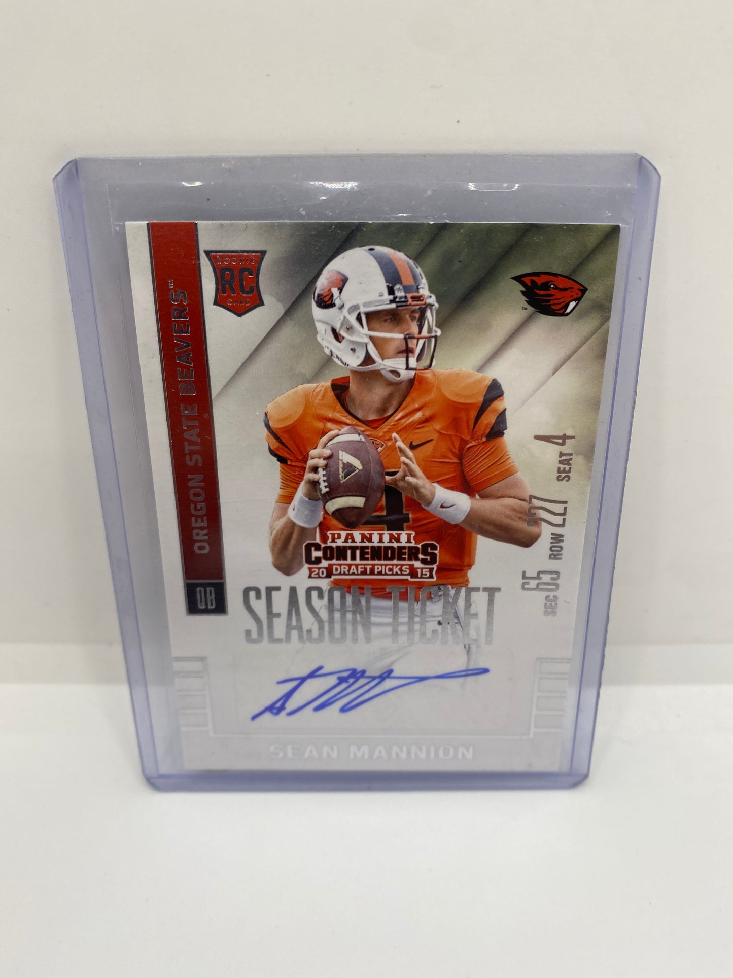 SEAN MANNION 2015 PANINI CONTENDERS DRAFT PICKS SEASON TICKET AUTO RC #120