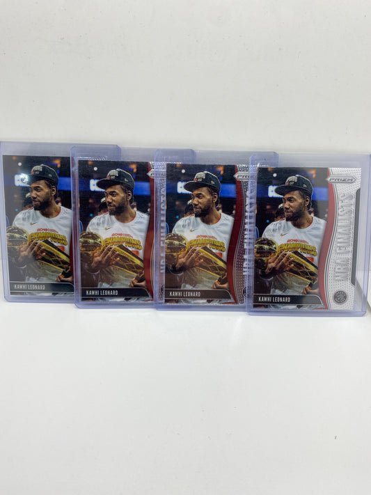Kawhi Leonard - Panini Prizm - NBA Finalists - Toronto Raptors lot of 4