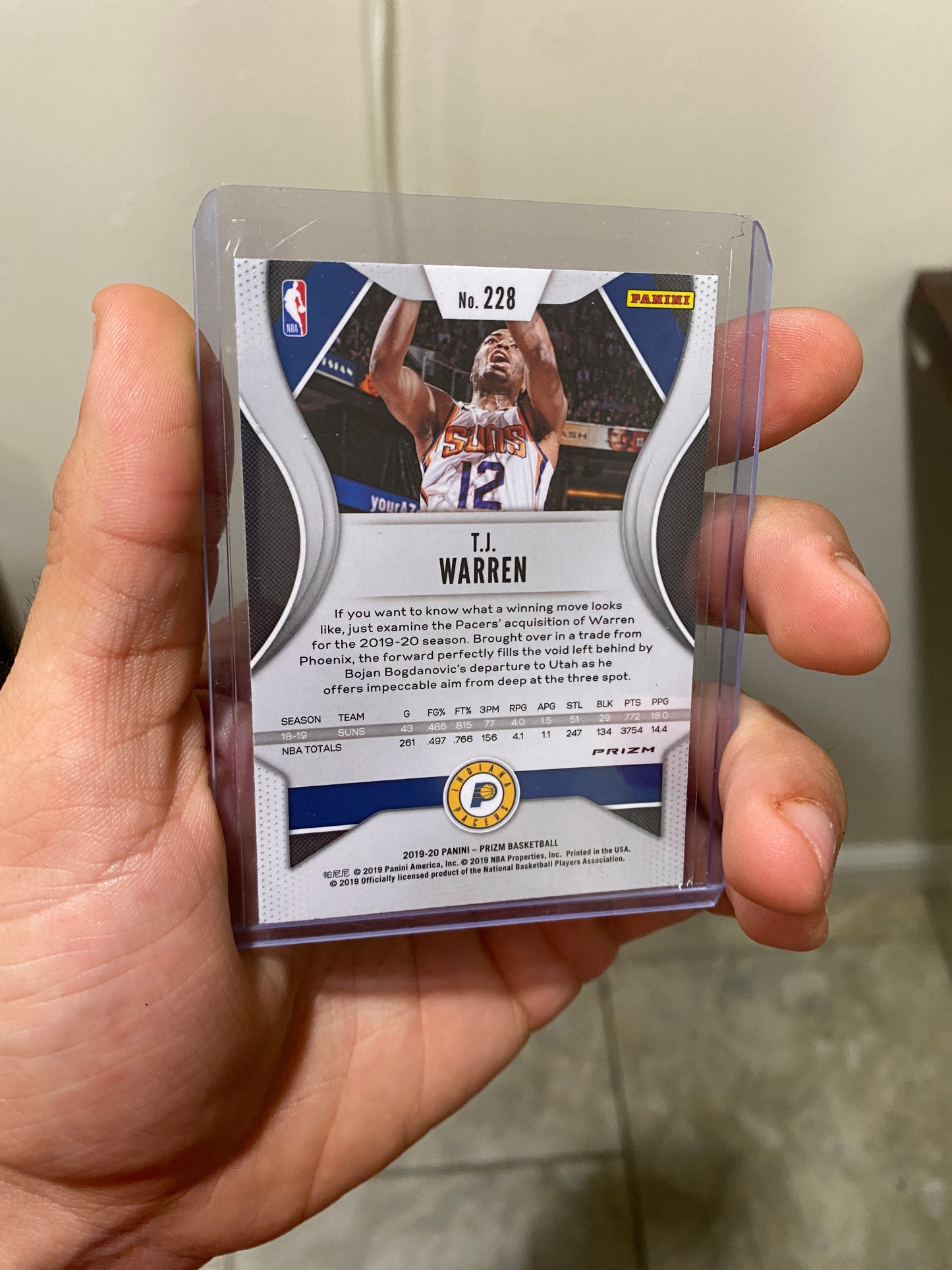 Tj Warren 2018/19 Panini Silver Prizm