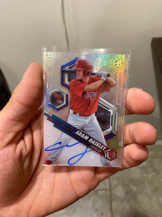 2018 Bowman High Tek ADAM HASELEY Auto Acetate Phillies