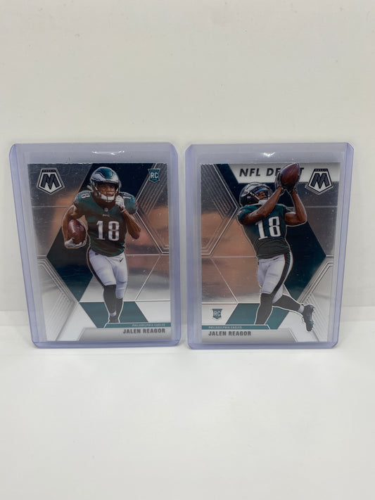2020 Panini Mosaic Jalen Reagor #271 NFL DEBUT RC LOT OF 2 ROOKIES