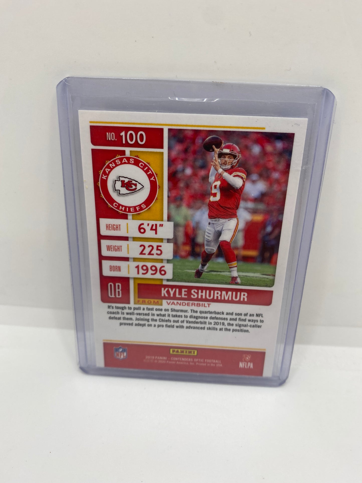 2019 Contenders Optic Kyle Shurmur Rookie Ticket Kansas City Chiefs