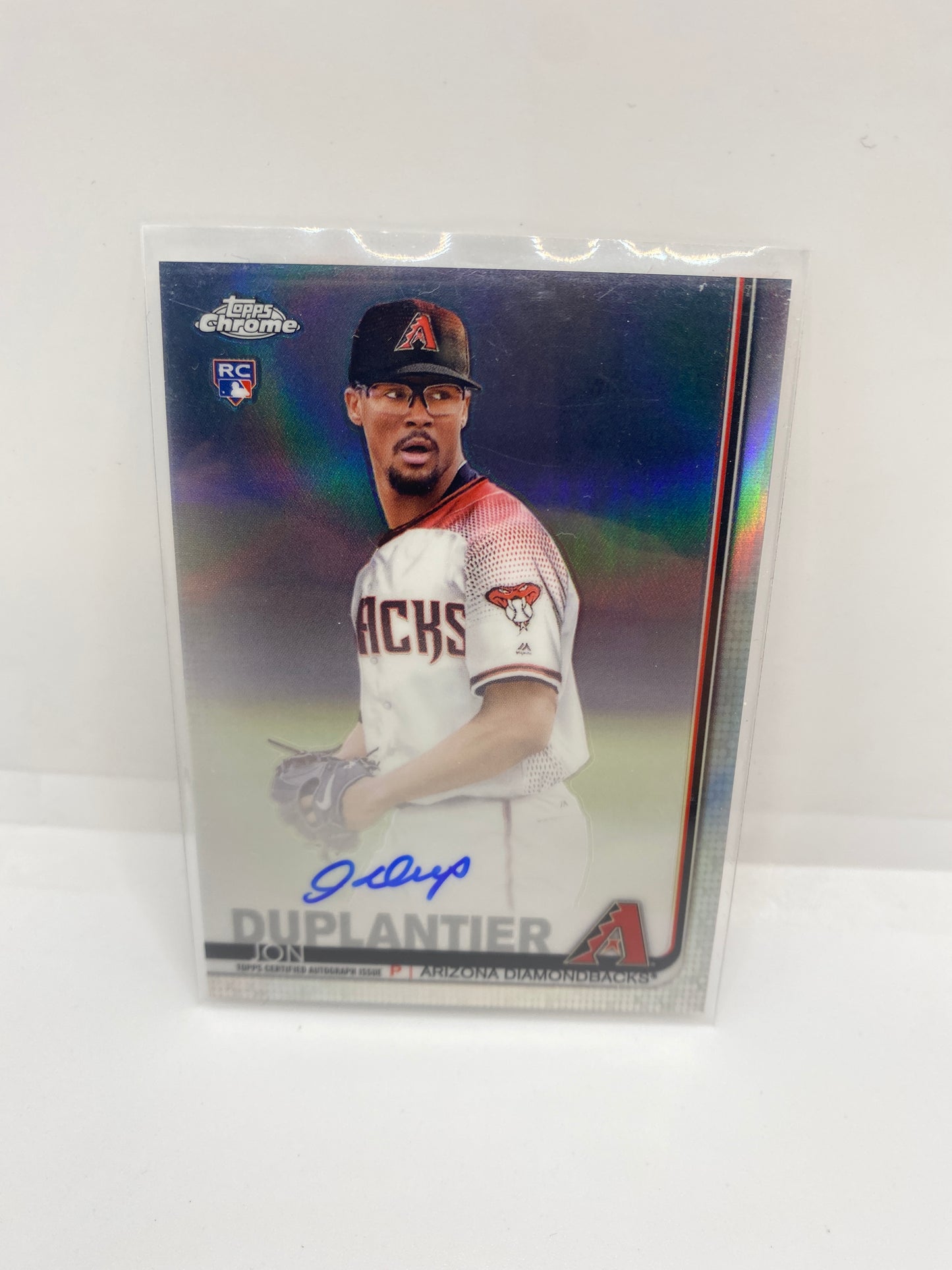 JON DUPLANTIER 2019 TOPPS CHROME REFRACTOR AUTO AUTOGRAPH RC ROOKIE D'BACKS! %#