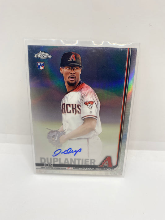 JON DUPLANTIER 2019 TOPPS CHROME REFRACTOR AUTO AUTOGRAPH RC ROOKIE D'BACKS! %#