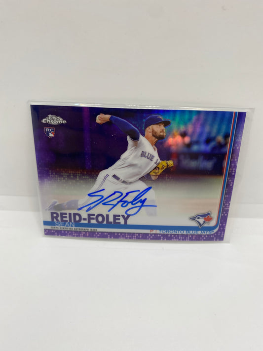 2019 Topps Chrome Purple Refractor /250 Sean Reid-Foley RC Auto | Blue Jays