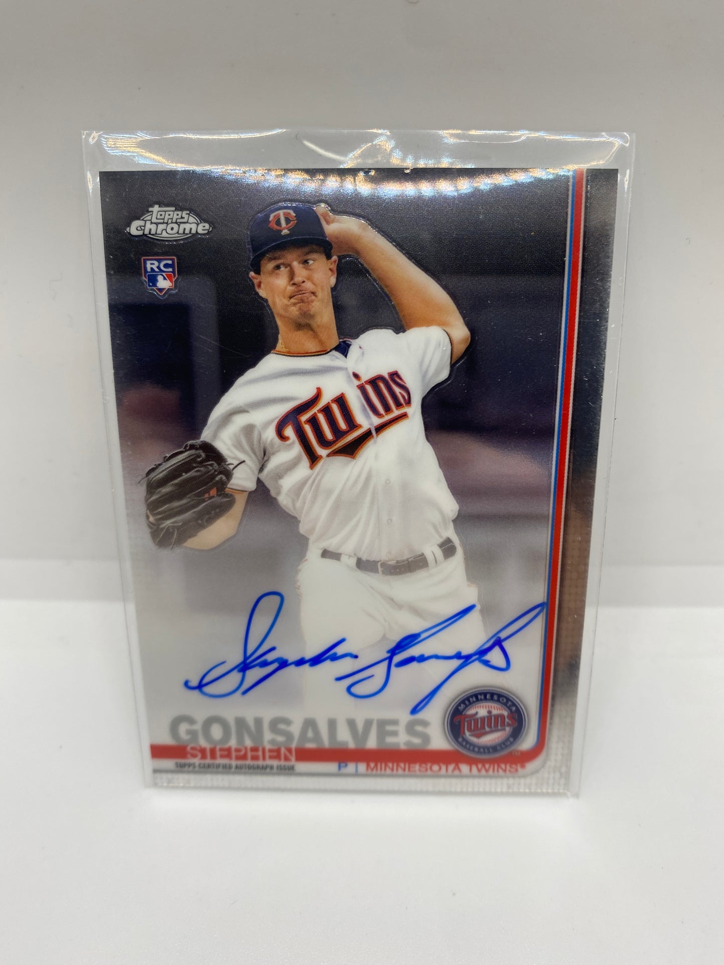 2019 TOPPS CHROME #RA-SG STEPHEN GONSALVES AUTO SIGNED MINNESOTA TWINS ROOKIE RC