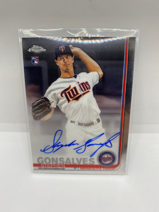2019 TOPPS CHROME #RA-SG STEPHEN GONSALVES AUTO SIGNED MINNESOTA TWINS ROOKIE RC