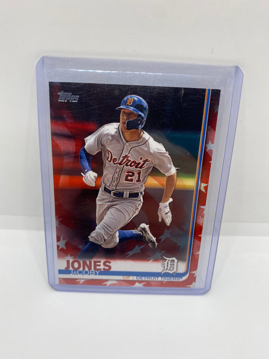 2019 Topps Series 2 #493 Independence Day Paralllel #/76 Jacoby Jones | Tigers