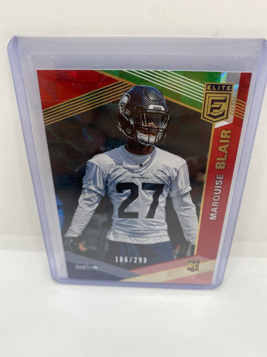 2019 Elite Marquise Blair Red Rookie RC SP /299 Seahawks