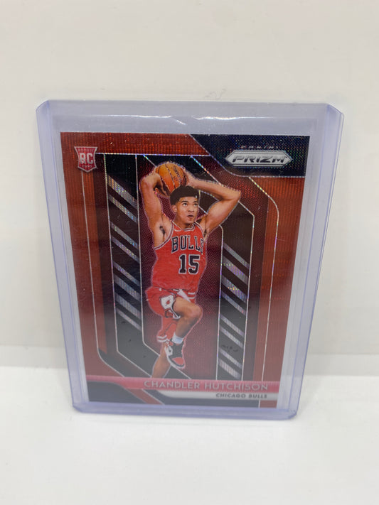 2018-19 Panini Prizm Chandler Hutchison Rookie Red Wave Refractor Bulls #70