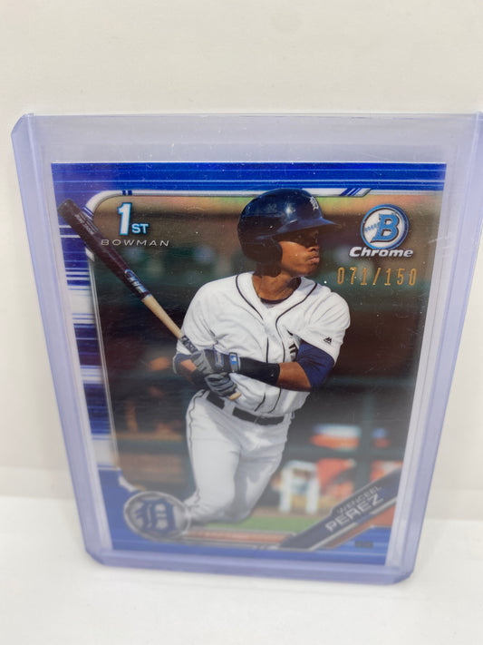 2019 Bowman Chrome Prospects Blue Refractor /150 Wenceel Perez #BCP-216