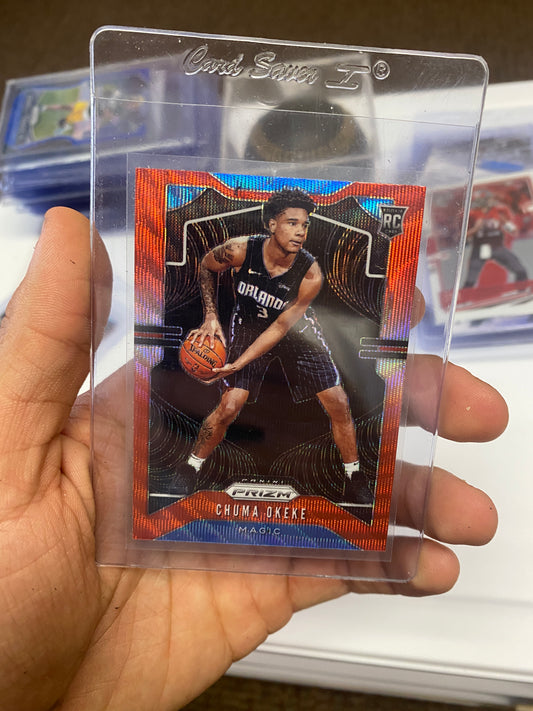 2019-20 CHUMA OKEKE PANINI PRIZM WAVE RED ROOKIE RC #262