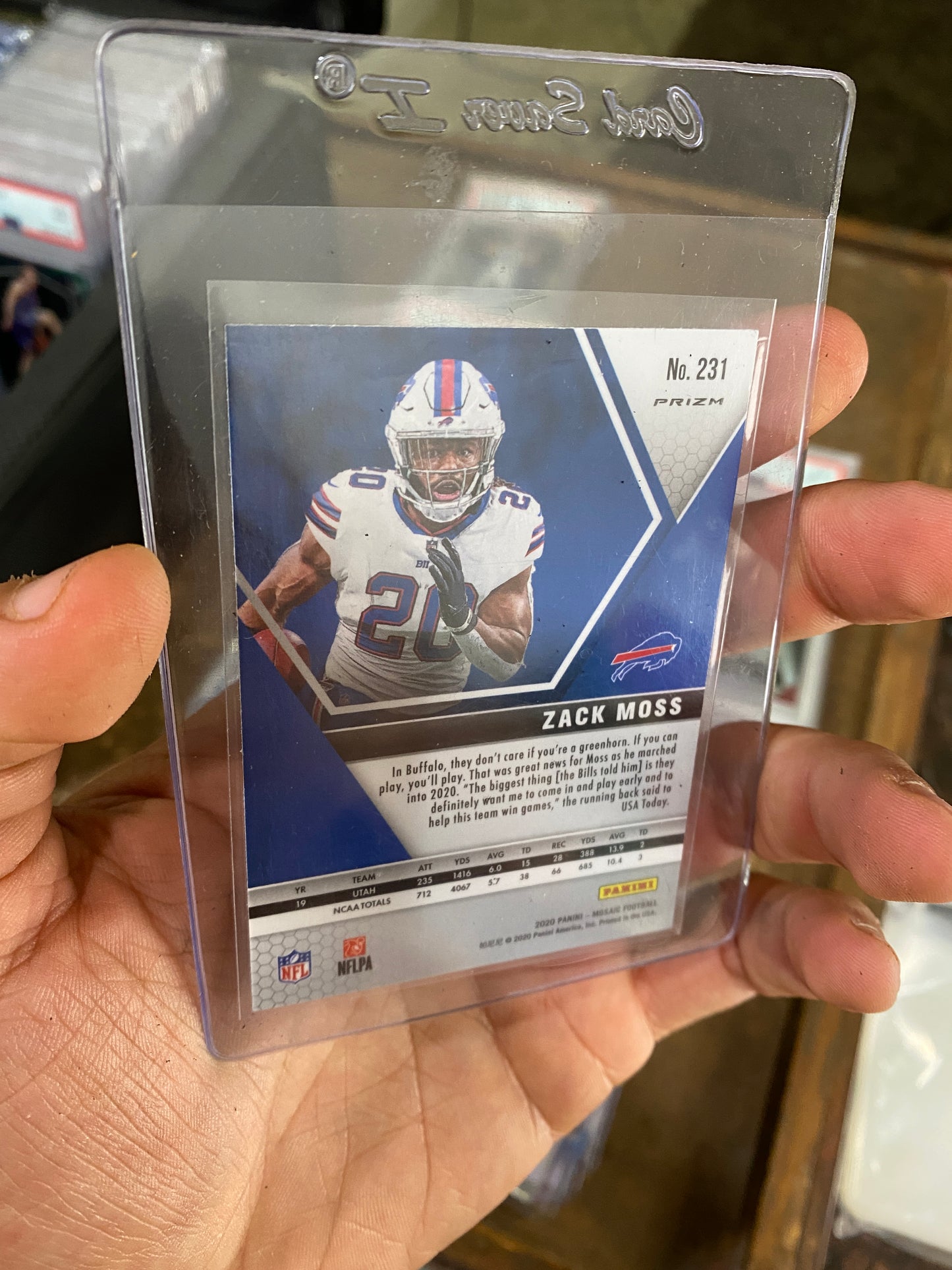 2020 PANINI MOSAIC ZACH MOSS REACTIVE Orange PRIZM REFRACTOR RC 231 BILLS Rookie