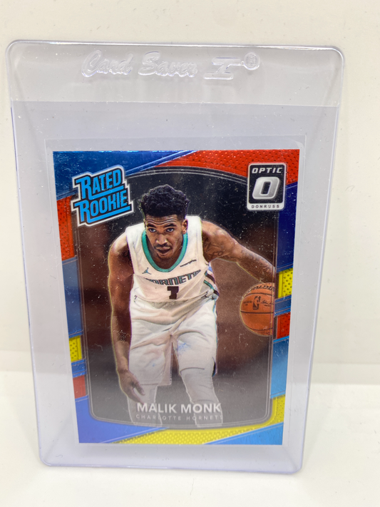 MALIK MONK 2017-18 Panini Optic Red & Yellow Rated Rookie Rc #190 Hornets