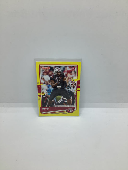 2020 Donruss Javon Kinlaw RC Red Yellow