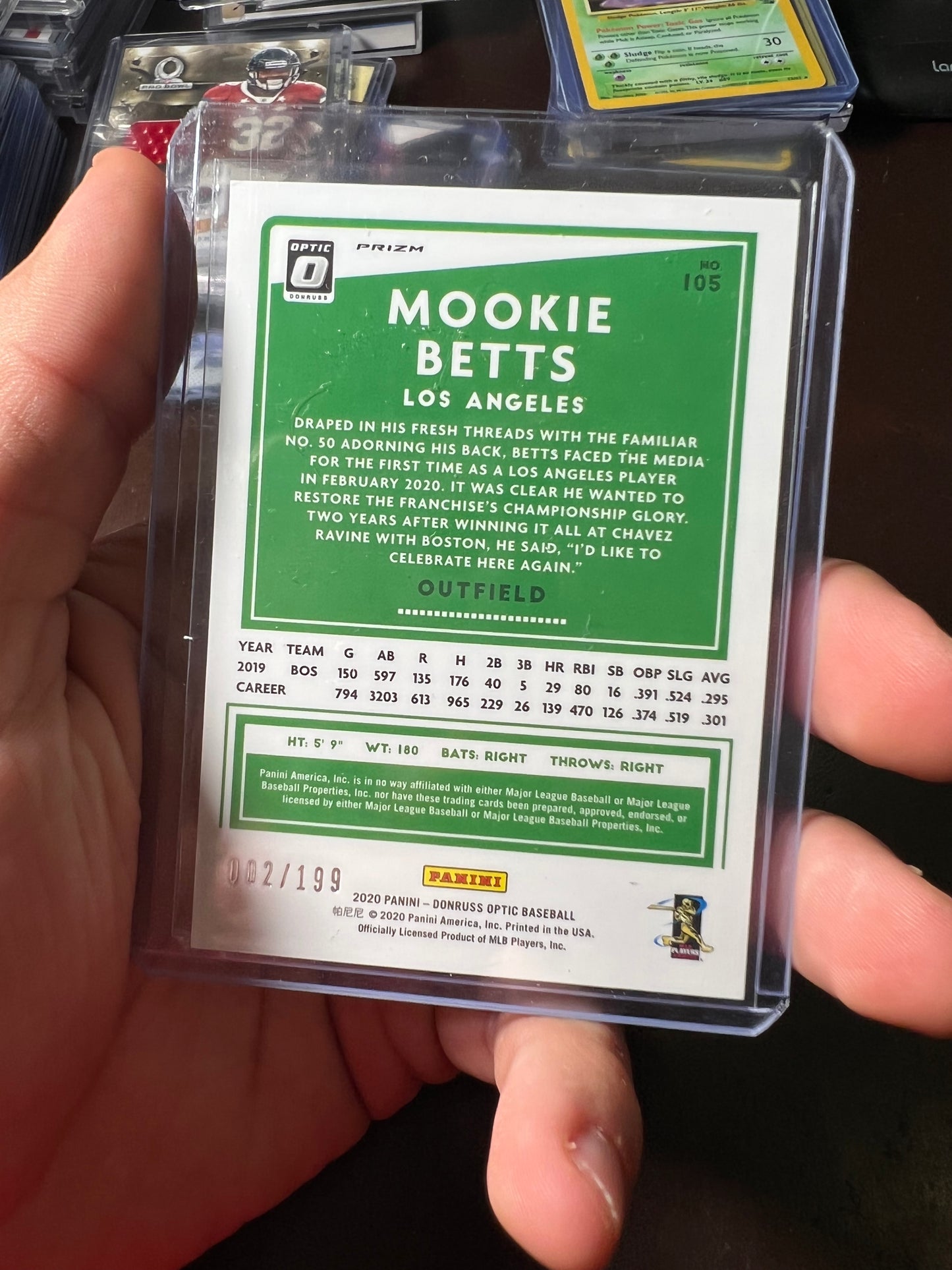 2019 Optic Mookie Betts Pink Lazer /199