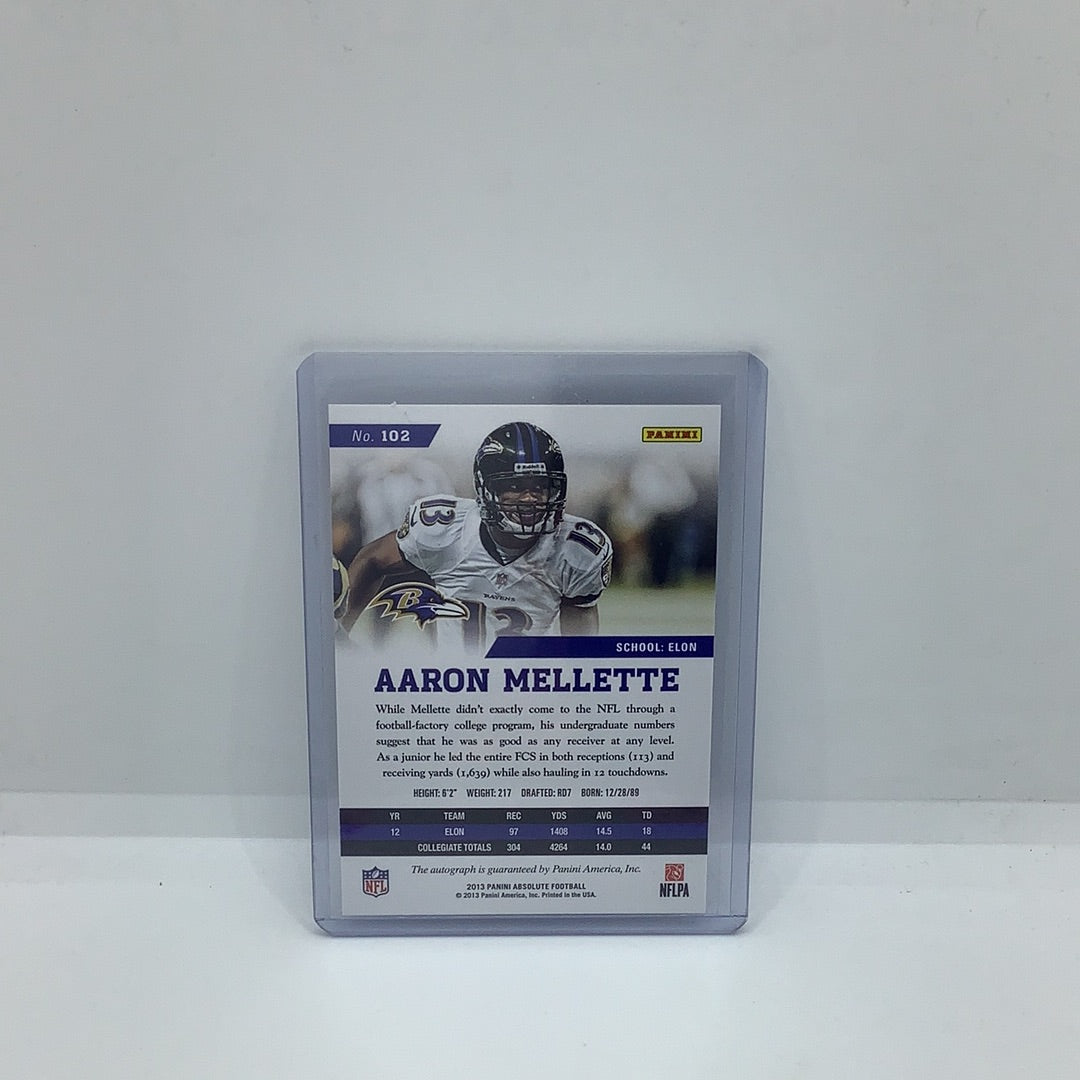 2013 Panini Absolute Auto Aaron Mellette