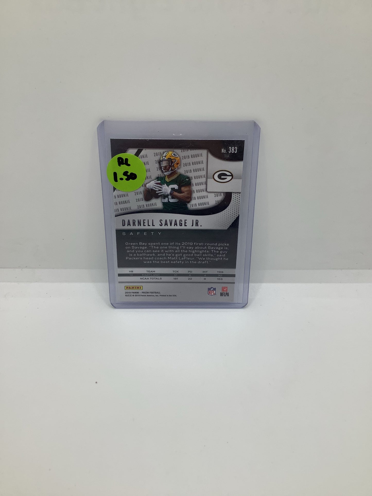 2019 Prizm Darnell Savage Jr. RC Silver