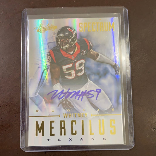 Whitney Mercilus 2013 Absolute Memorbilia Autograph