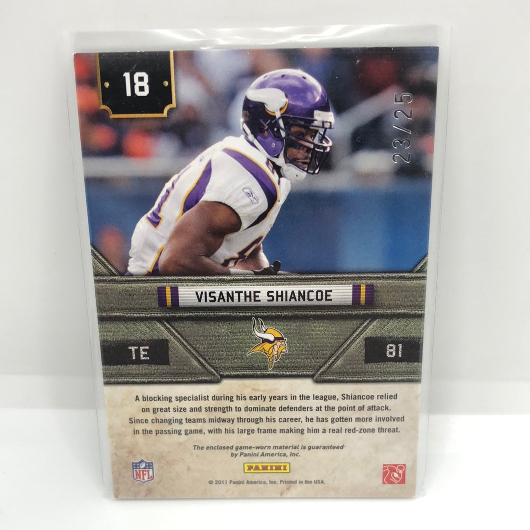 Visanthe Shiancoe 2011 Absolute Prime Patch /25