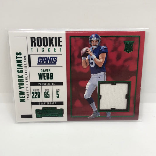 Davis Webb 2017 Contenders Emerald Jsy