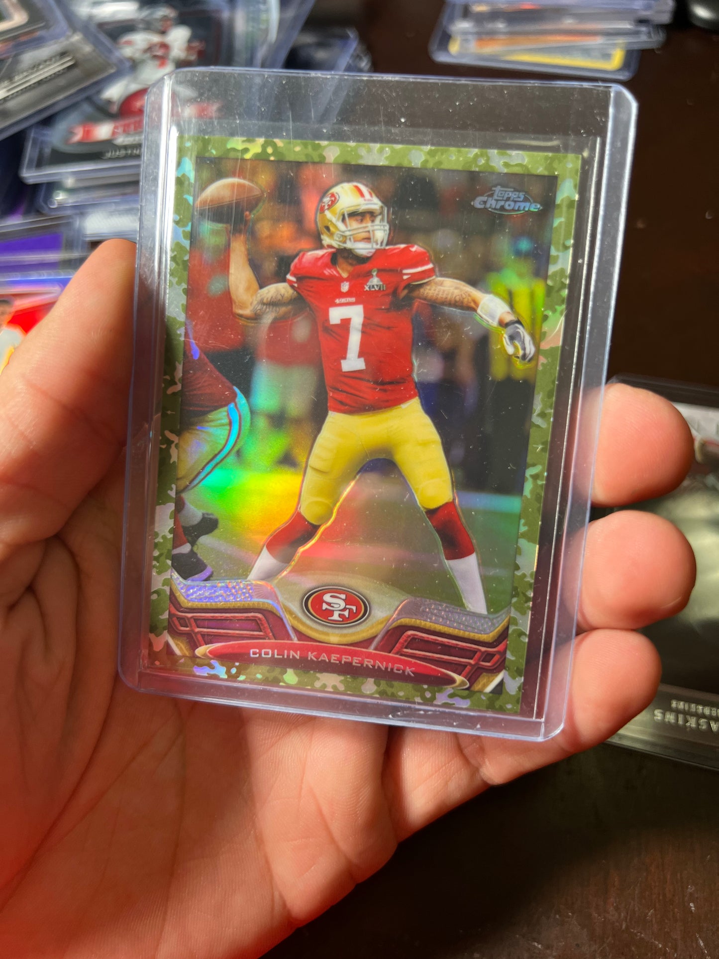 2013 Topps Chrome Colin Kaepernick Camo /499