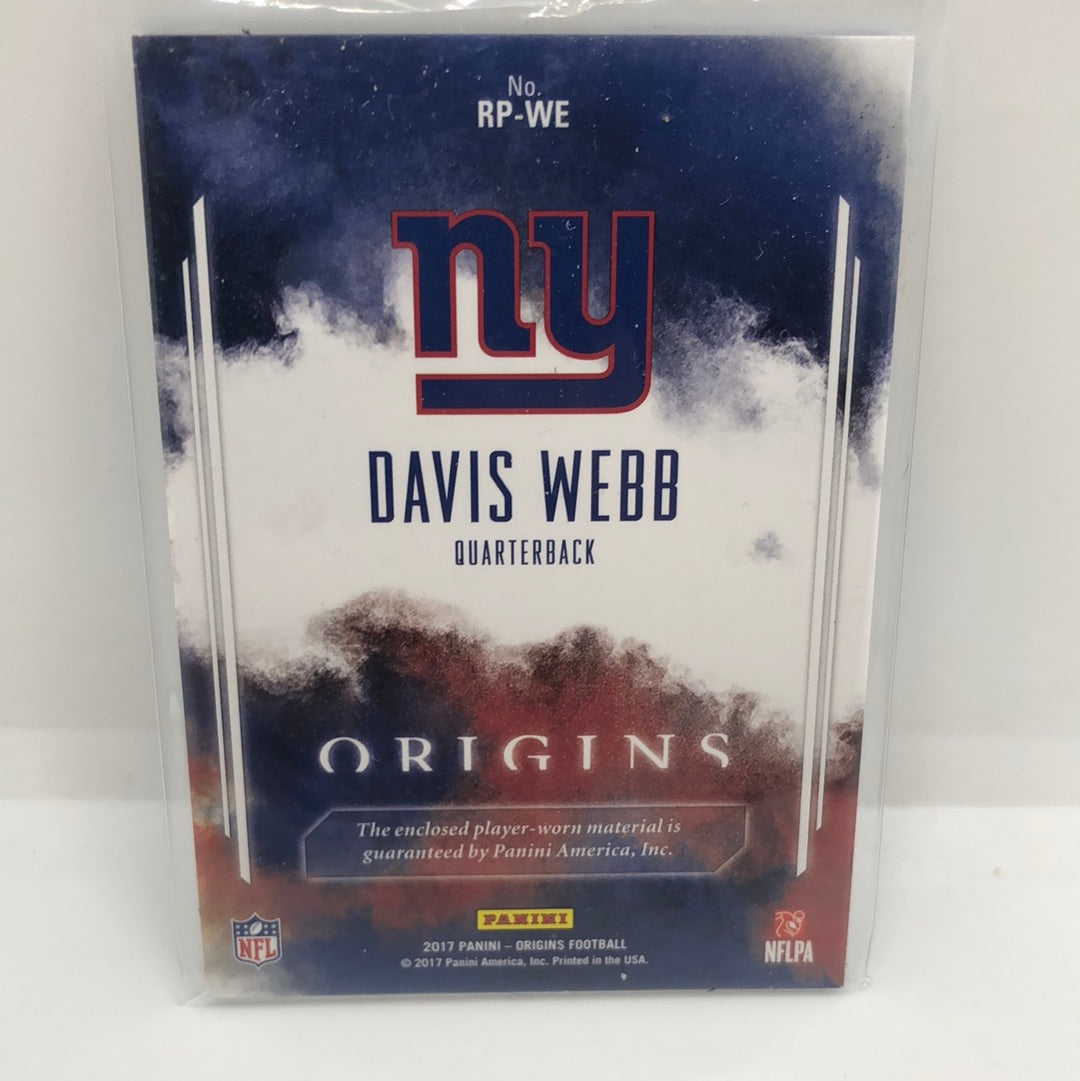 Davis Webb 2017 Origins Prime Patch /49