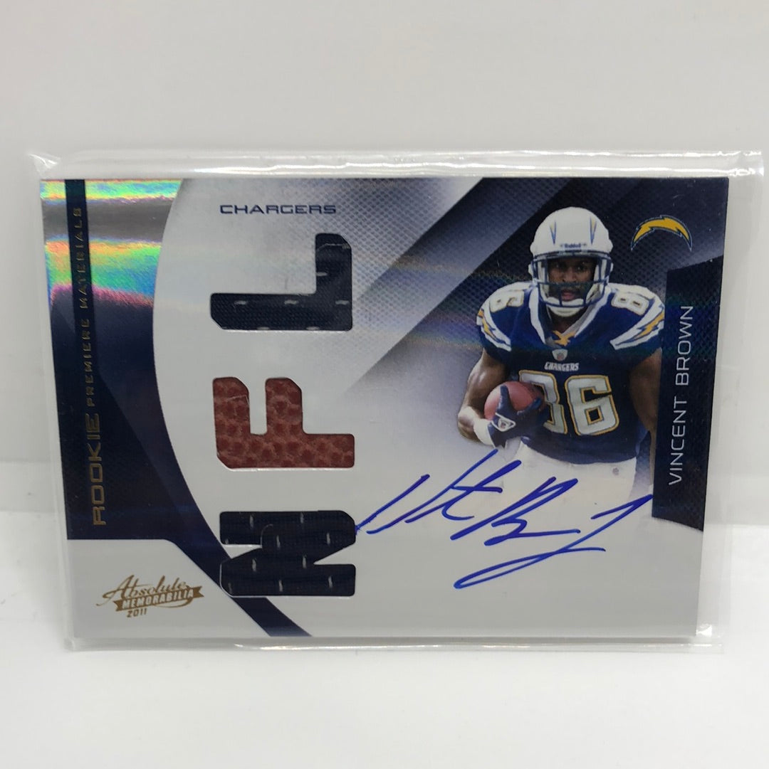 Vincent Brown 2011 Absolute RPM Jsy Auto /299