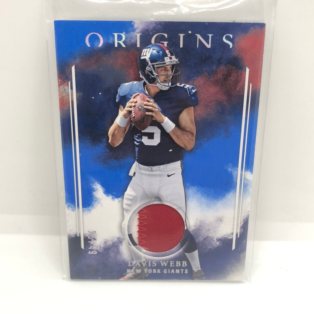 Davis Webb 2017 Origins Prime Patch /49