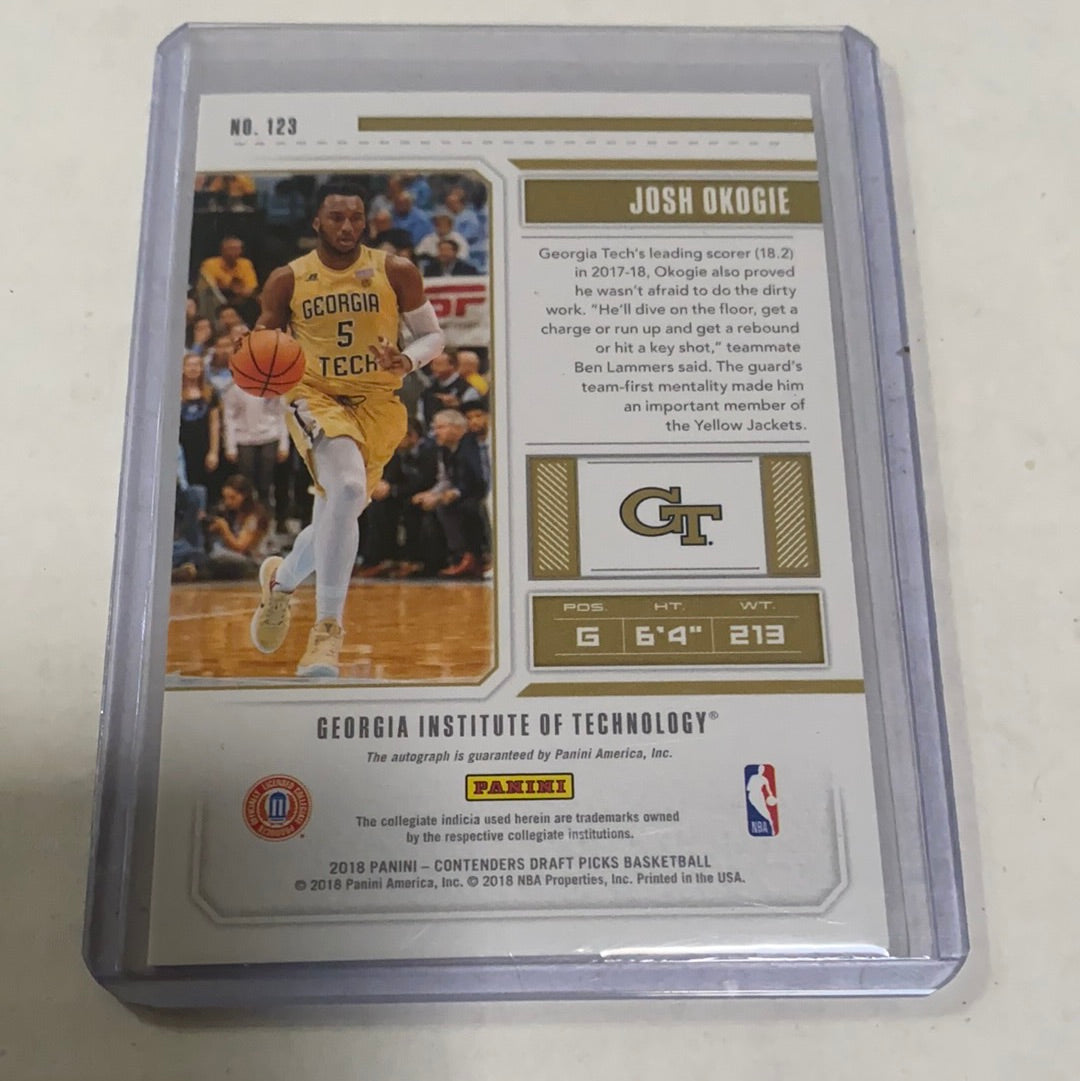 2018 Contenders Josh Okogie Auto