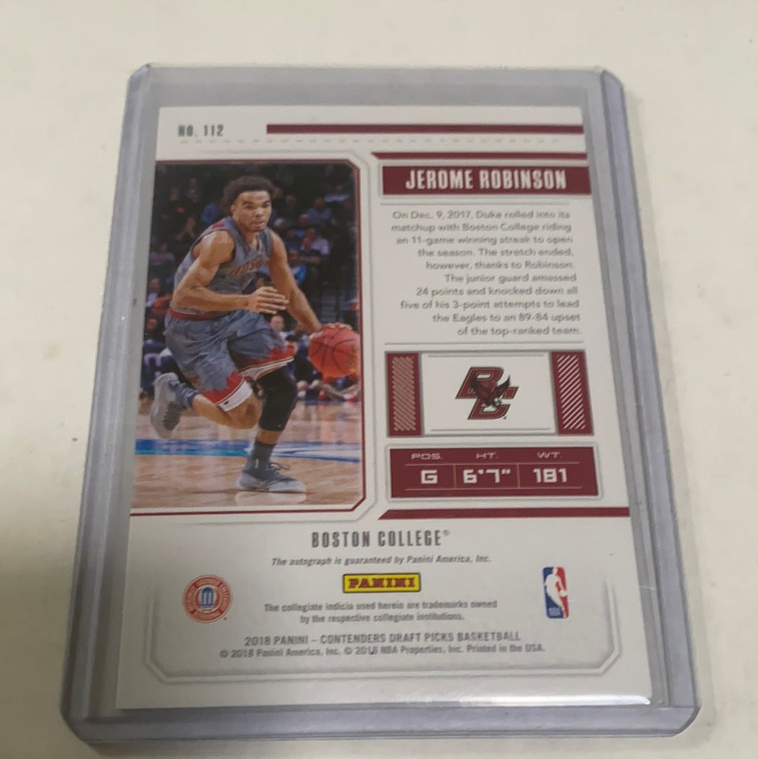 2019 Contenders Jerome Robinson Autograph Rookie