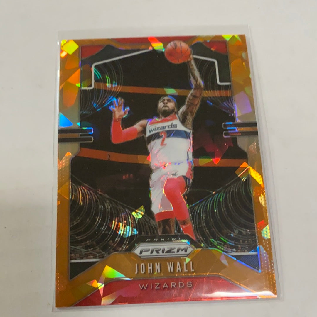 John Wall 2019 Panini Prizm Orange Cracked Ice
