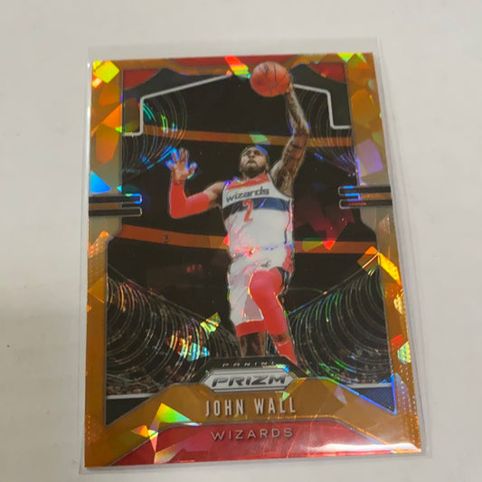 John Wall 2019 Panini Prizm Orange Cracked Ice