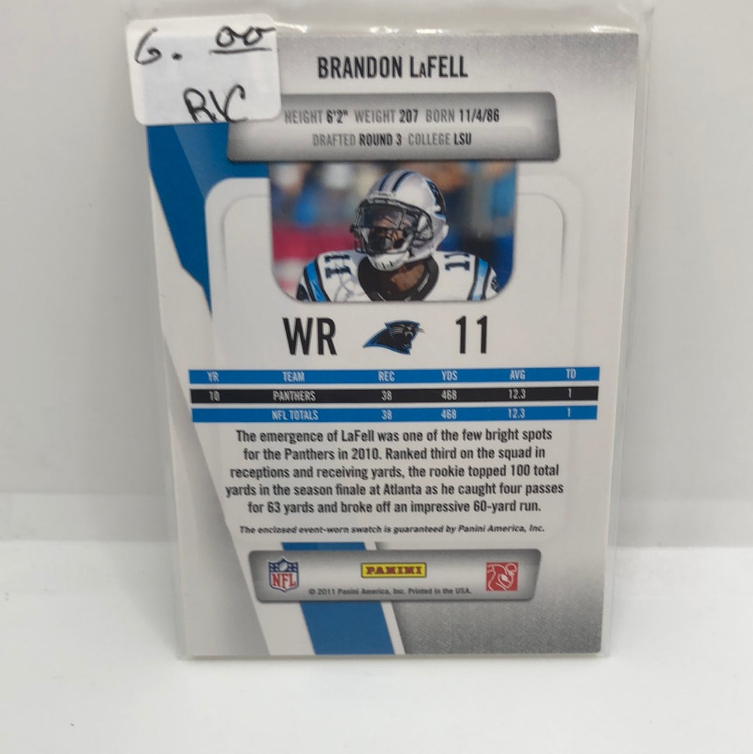 Brandon LaFell 2011 Prestige Rookie Review Jsy