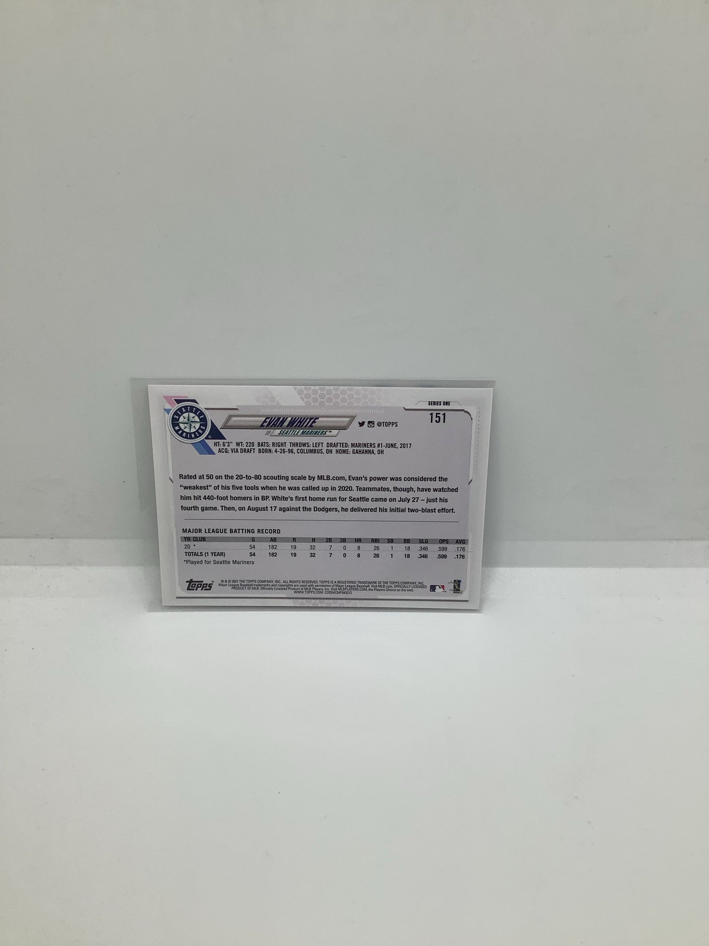 2021 Topps Evan White RC