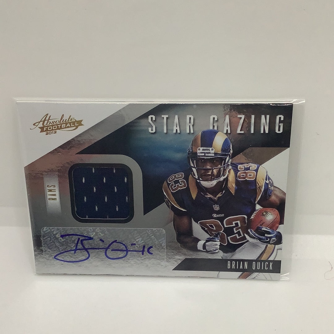 Brian Quick 2012 Absolute Star Gazing /49 Jsy Auto
