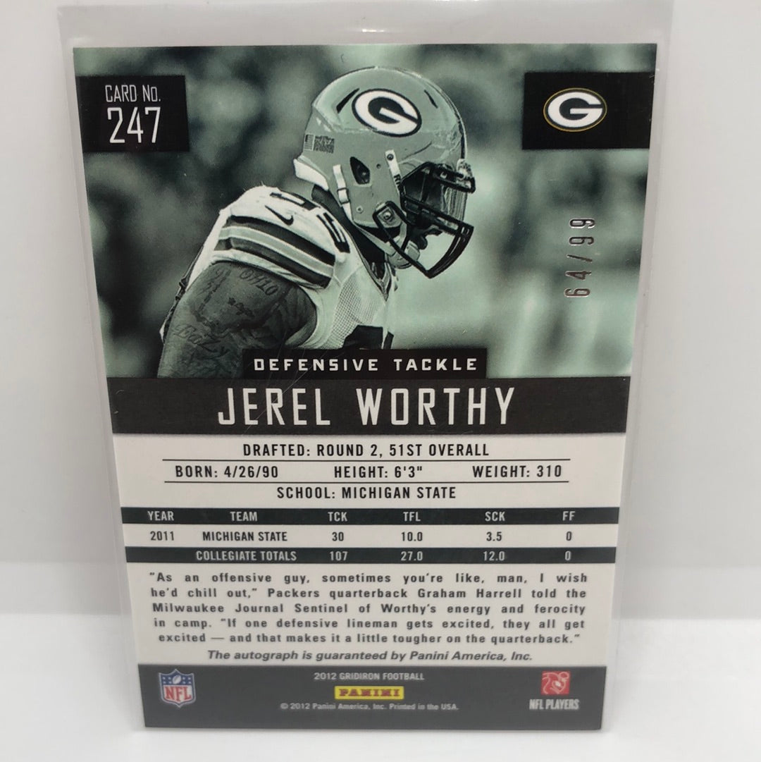 Jerel Worthy 2012 Gridiron Rc Auto /99