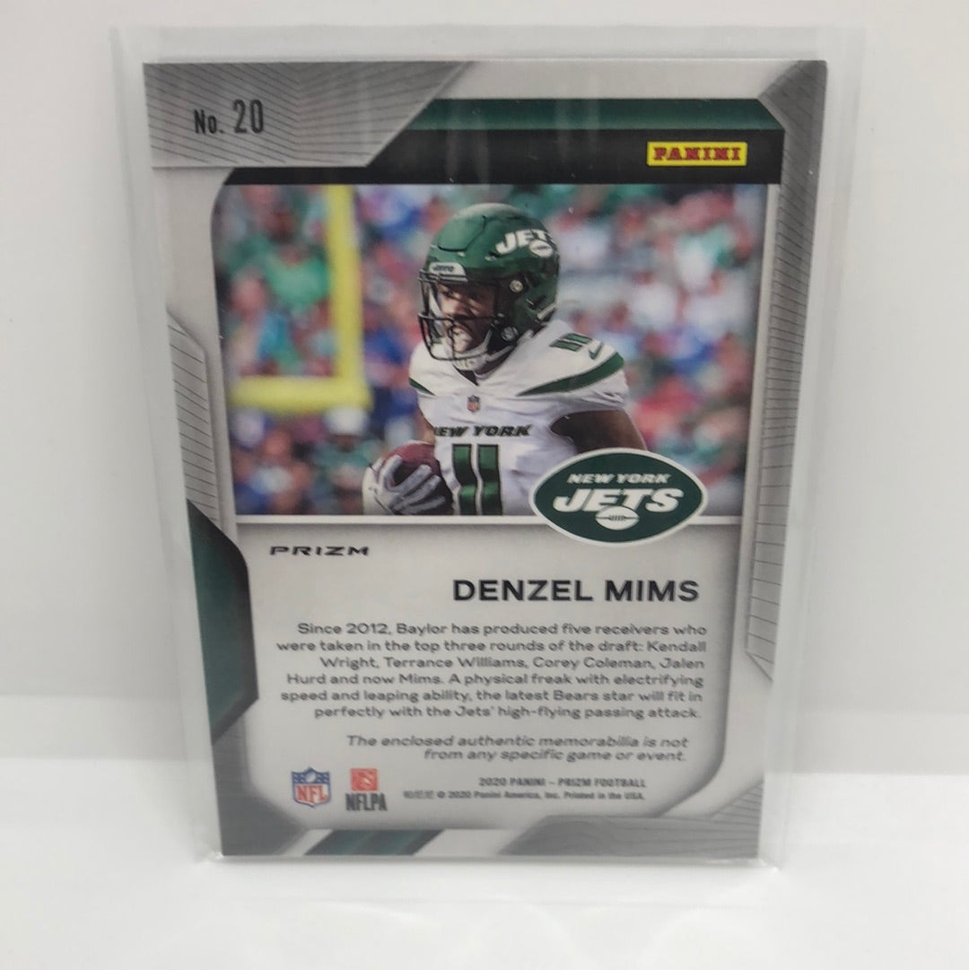 Denzel Mims 2020 Prizm Pink Premier Jsy