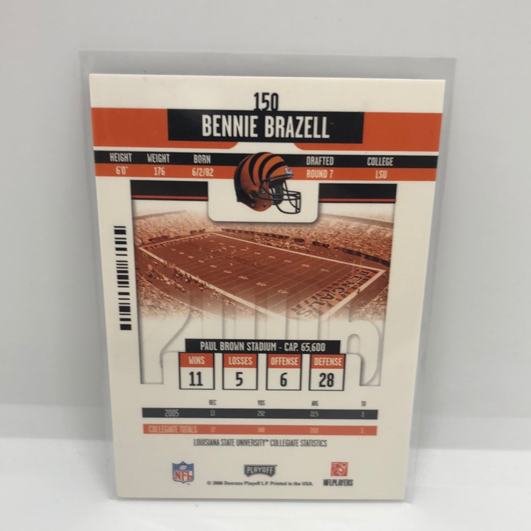 Bennie Brazell 2006 Contenders Rc Ticket Auto