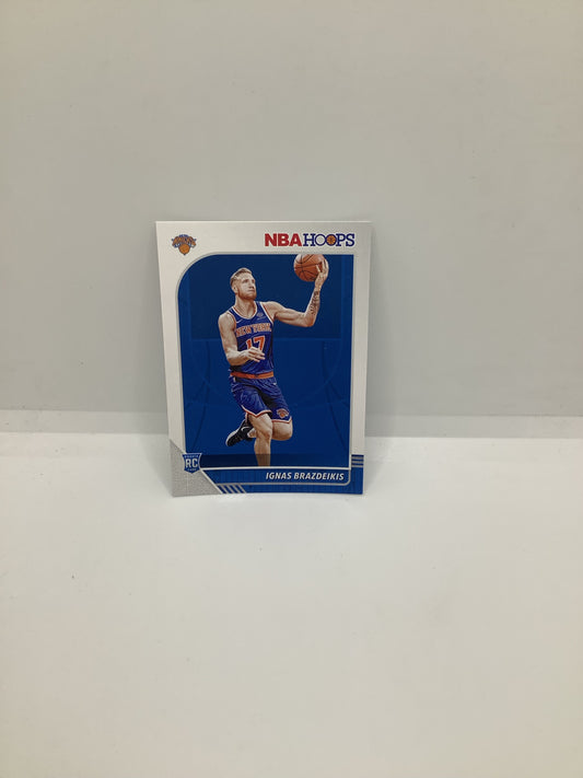2019-20 Hoops Ignas Brazdeikis RC Blue
